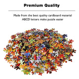 SiTimmGer Jigsaw Puzzles 500 Pieces for Adults Evening Walk on Rainy Day Street Tree Oil Painting Modern Landscape for Teens Kids Great Gift Intellectual Game Toys 14.5" x 20" SiTimmGer