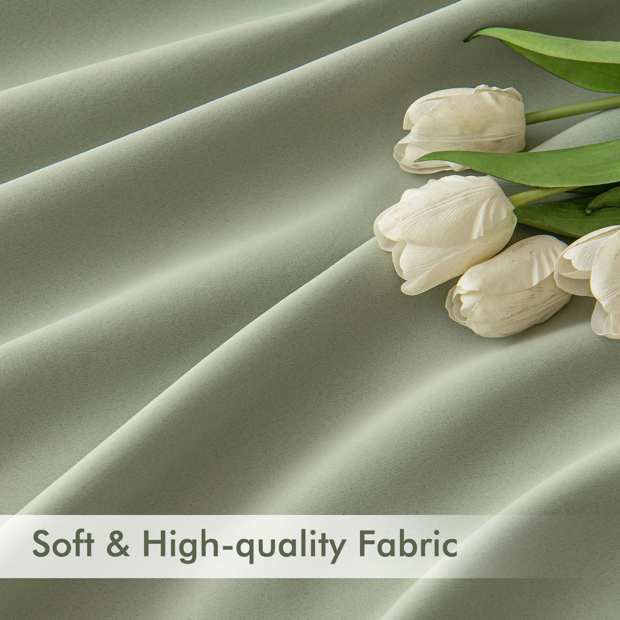 MIULEE Back Tab Sage Green Curtains 108 Inch Long 2 Panels Set for Living Room Bedroom Privacy, Rod Pocket/Pinch Pleated Light Blocking Extra Long Thermal Insulated Room Darkening Blackout Drapes MIULEE