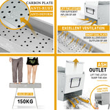 WILLBBQ Commercial Quality Portable Charcoal Grills Multiple Size Hibachi BBQ Lamb Skewer Folded Camping Barbecue Grill for Garden Backyard Party Picnic Travel Outdoor Cooking Use(31.6x7.1x5.1 inch) WILLBBQ