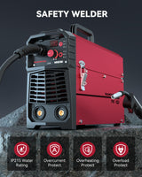 ARCCAPTAIN 130A MIG Welder, 110V Flux Core MIG Welder/Lift TIG/Stick 3 in 1 Welding Machine with Synergy, IGBT Inverter Portable Gasless Welder Equipment with Welding Gun and 2lb Welding Wire ARCCAPTAIN