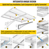 Aecxm 2x3ft 2Pack Wire Shelving Unit Heavy Duty Garage Storage Shelves Wall Mounted White 560lbs Load Capacity（24-inch-by-36-inch） Aecxm