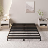 Yicensen 6 Inch Low Profile King Bed Frame with Rounded Corner Legs Heavy Duty Metal King Size Platform Bed Frame No Box Spring Needed, Easy Assembly, Noise Free, Black. Yicensen
