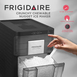 FRIGIDAIRE Gallery Countertop Crunchy Chewable Nugget Ice Maker, 44lbs per Day, Auto Self Cleaning, 2.0 Gen, Black Frigidaire