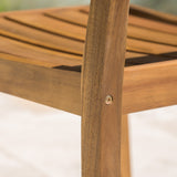 Christopher Knight Home Stanyan Outdoor Acacia Wood Dining Perfect for Patio | with Teak Finish, 7 Piece Set Christopher Knight Home