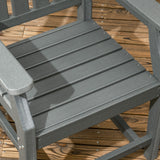 Outsunny 6 Pieces Patio Dining Set, 6 Seater Outdoor Table and Chairs, Conversation Furniture, Armrests, Loveseat Bench, Dinner Table with Umbrella Hole, Cushions, Dark Gray Outsunny