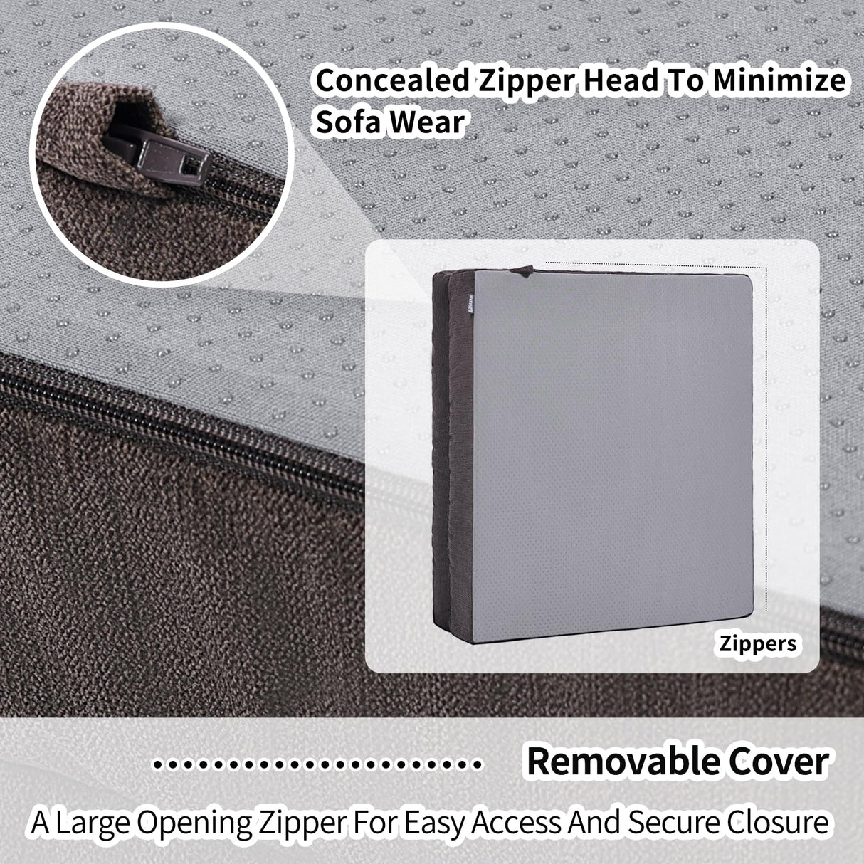 HAVARGO Recliner Cushions for Elderly, 20x20x5 Inch Thick Chair Cushion Patent Design Soft Tufted Dual Layer Booster Seat Cushions for Seniors Recliner Risers Taupe 1P HAVARGO