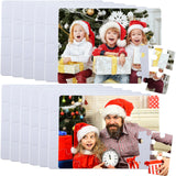 13 Sheets Blank Puzzles Blank White Jigsaw Puzzles Sublimation Puzzle Craft for Boys Girls Decoration, DIY Invite, Photo Heat Transfer, 20 Pieces, 7.87 x 5.51 Inch Gejoy