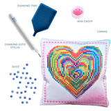 DIAMOND DOTZ Kits - Love Rest Mini Pillow, Partial Drill, Round Dotz, Diamond Painting Kits, Diamond Art Kits for Adults, Valentines Diamond Painting, Diamond Art, Kits, 7"x7" DIAMOND DOTZ