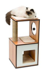 Vesper Cat Tree, Cat Box, Small, Walnut, 52075 VESPER