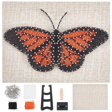 WEBEEDY DIY Butterfly String Art Kit for Beginner 3D Animal String Art Crafts Kit for Adults,Arts Crafts Kit with Instruction and All Supplies,Christmas Home Wall Decorations Unique Women Gift WEBEEDY