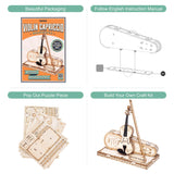 ROKR Wooden 3D Puzzles for Adults Violin, Musical Instrument Model Kit 3D Puzzles for Teens and Kids to Build, Desk Decor/DIY Hobbies/Gifts for Family and Friends (Violin) ROKR