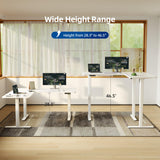 YDN L Shaped Standing Desk, Electric Standing Desk L Shape Adjustable Height Dual Motor, 63 x 55 Inch Corner Standing Desk with Splice Board for Home Office, Large Standing Desk, White YDN