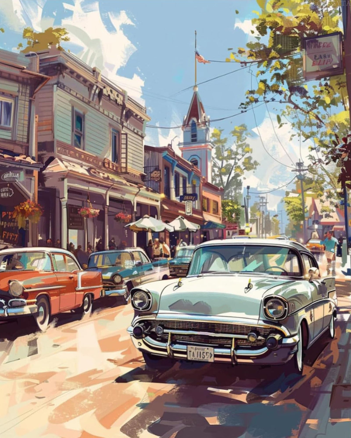 OKSGYTA Classic Car Paint by Numbers Kit for Adults, Paint by Number on Canvas, Abstract Art Digital Oil Painting Kits Suitable for Home Wall Decoration Gift 16"x20" No Frame OKSGYTA