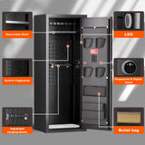 INTERGREAT [2024 New 10-12 Rifle Gun Safe, Gun Safes for Home Rifle and Pistols, Gun Cabinet for Rifles and Shotguns with Gun Rack and Removable Shelf, Large Gun Safe, Flaged Design, Pocket INTERGREAT