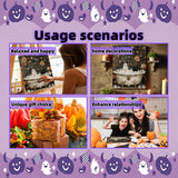 Halloween Paint by Numbers Kit for Adults Beginner-Funny Bathing Ghost and Black Cat Adult Paint by Number Kits on Canvas,Retro Horror DIY Acrylic Painting by Numbers for Gift Home Decor(16x20inch) Arttoplus