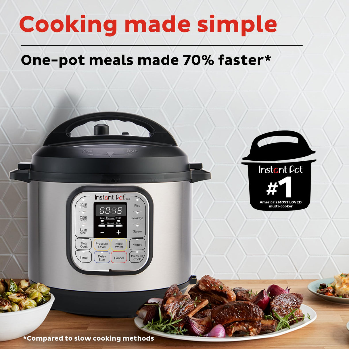 Instant Pot Duo 7-in-1 Mini Electric Pressure Cooker, Slow Rice Cooker, Steamer, Sauté, Yogurt Maker, Warmer & Sterilizer, Includes Free App with over 1900 Recipes, Stainless Steel, 3 Quart Instant Pot