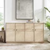 Walker Edison Alden Versatile 4 Door Framed-Storage-Sideboard, 62 Inch, Birch Walker Edison