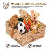 PHI VILLA Storage Cabinet with Baskets, Farmhouse Accent Cabinet Narrow Cabinet with Shelves for Bathroom Entryway Rattan Cabinet with Drawer End Table/Beside Table White PHI VILLA