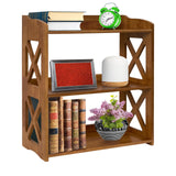 Stylish YCICI 3-Tier Brown Bookshelf - Compact Freestanding Storage Solution YCICI