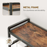 RALGEND Triple 7-Tier Bookshelf, Industrial Large Bookcase with 20 Open Display Shelves, Modern Tree Bookcase with Metal Frame and Hanging Function for Living Room, Home Office, Rustic Brown and Black RALGEND