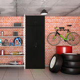 YEEZER Steel Storage Cabinet, 87" Tall Large Locking Metal Storage Cabinet with 4 Adjustable Shelves, 2 Doors and Lock for Home, Office, Gym and Garage (Black) YEEZER