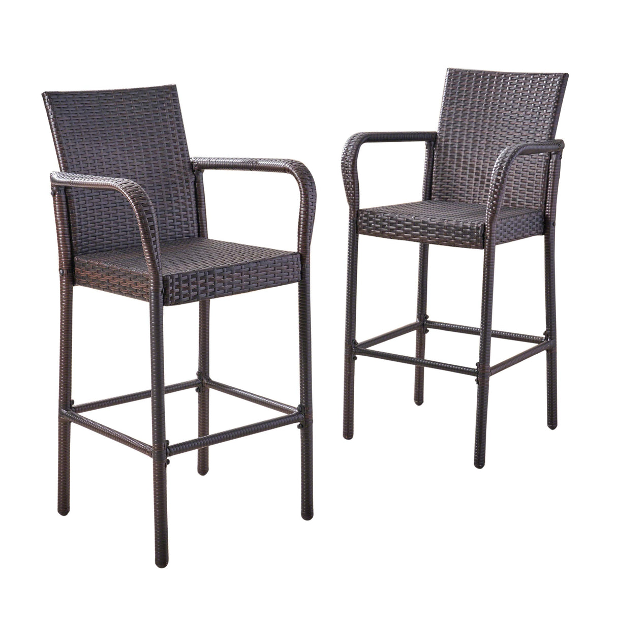 Christopher Knight Home Stewart Outdoor Bar Stool, Set of 2, Brown Christopher Knight Home