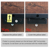 SHA CERLIN 14 Inch King Size Metal Platform Bed Frame with Rustic Wooden Headboard and Footboard SHA CERLIN