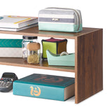 Whitmor Wood Stackable 2-Shelf Shoe Rack, Walnut, 31 inches Whitmor