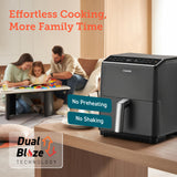 COSORI 6.8Qt Air Fryer, 12-in-1 Dual Blaze for 360° Crispy Meals, No Shaking & Preheating to Fast Cooking with Bake, Roast, Broil, 100+In-App Recipes, Dishwasher Safe COSORI