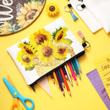 Frienda 8 Pieces Sublimation Blank Cosmetic Bags Set Including DIY Heat Transfer Makeup Bags with Zipper, Keychains, Tassels, Jump Rings for DIY Crafts Back to School Present Frienda