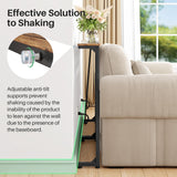 Kitstorack 2-Pack Narrow Console Table with Adjustable Height (25"-33") & Power Outlets, Rustic Brown Sofa Table for Behind Couch or Wall, 79" Long with 4.9ft Cord Kitstorack