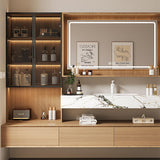 ZGNBSD Bathroom Vanity with Sink - Floating Bathroom Vanity Set Includes LED Smart Defogging Medicine Cabinet | Solid Wood Modern Bathroom Vanity | Wall Mounted (Wood, 60") ZGNBSD