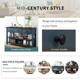 Knocbel Entryway Console Table with 3 Drawers and Open Shelves, Entry Hallway Foyer Sofa Long Table, 220lbs Weight Capacity, 50" L x 16" W x 30" H (Navy) Knocbel