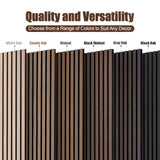 Mollywell Wood Panels for Wall, Time-Saving Installation, Versatile Wood Slat Wall Decor, Enhanced Acoustic & Sound Proof Fluted Design for Home and Office, 2 Pcs Dark Walnut, 47.2×23.6 Inch Mollywell