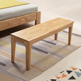 BALANBO Bed End Bench Wood Bench Living Room Entrance Bench Bedroom Seat Dining Table Chair, Bedroom, Living Room, Kitchen Wooden Bench (Natural Color) BALANBO