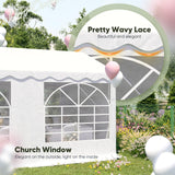 20x20 Heavy Duty Party Tent Upgraded Galvanized Wedding Tent Outdoor Gazebo Event Shelter Carport Canopy Tent with 2 Storage Bags & Reinforced Frame PEAKTOP OUTDOOR