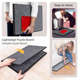 Becko US Jigsaw Puzzle Board with 6 Sorting Trays & Felt Cover, Foldable Puzzle Mat with Auxiliary Lines for Puzzle Storage Saver, Lightweight & Portable, for 1000 750 500 Piece Jigsaws Puzzles Becko US