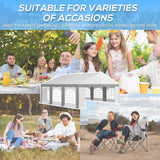 Outsunny 20 x 20 ft Heavy Duty Party Tent Outdoor Gazebo Wedding Tent Event Shelter Carport BBQ with Removable Sidewalls & Windows, Outside Waterproof Canopy for Parties, White and Gray Outsunny