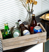 TIMRIS Rustic Wooden Box, Farmhouse Bathroom Decor Box, Wooden Toilet Paper Holder, Toilet Tank Basket, Decorative Storage Container Box (Rustic Gray) TIMRIS