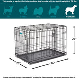MidWest Homes for Pets Newly Enhanced Double Door iCrate Dog Crate, Includes Leak-Proof Pan, Floor Protecting Feet, Divider Panel & New Patented Features MidWest Homes for Pets