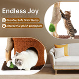 Small Cat Tree for Indoor Cats Large Adult, Cats Climbing Tower with Scratching Post, Cat Condo, Green Wood Cats Tree, Flower Cat Trees, Modern Cute Cat Tree with Dangling Ball (Mnit Green) Yungaspy