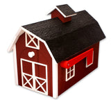AmishToyBox.com Deluxe Wooden Mailbox, Dutch Barn Style (Red with White Trim) AmishToyBox.com