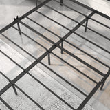 Heavy-Duty BOFENG Queen Bed Frame with Wood Headboard – No Box Spring Needed, Sturdy Steel Slat Foundation BOFENG