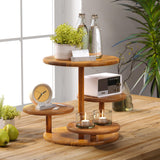 HURZMORO 4 Tier Round Cupcake Tower Stand for 50 Cupcakes,Wood Cake Stand with Tiered Tray Decor,Farmhouse Tiered Tray Decor,Cupcake Display for Birthday Graduation Baby Shower Tea Party HURZMORO