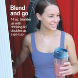 Hamilton Beach Portable Blender for Shakes and Smoothies with 14 Oz BPA Free Travel Cup and Lid, Durable Stainless Steel Blades for Powerful Blending Performance, Tranquil Blue (51172) Hamilton Beach