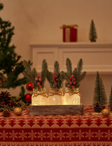 KIVIVO Christmas Centerpieces for Tables, Table Decor with Mason Jar, Flowers Picks, Farmhouse Wood Tray, 23 Pcs Christmas Winter Table Decorations Centerpieces, Xmas Holiday, Kitchen, Dining Decor KIVIVO