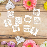 64 pcs Small Stencils for Crafts, Reusable 3 Inch Stencils, Including Flower Plant & Butterfly Patterns, DIY Craft Paint Great Templates for Painting on Wood, Fabric, Wall, Rock & Home Decor KFHENSOMR