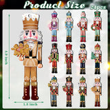 24 Pieces Christmas Nutcracker Wooden Ornaments Wood Hanging Decoration Set for Christmas Tree Hanging Wood Crafts Holiday Decor Xmas Party Supplies (Xmas-Nutcracker-A) JOPHMO