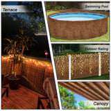 Bamboo Screen Fencing Natural Reedhead Rolls 3x5ft 4x10ft 5x20ft 6x16.4ft Outdoor Fence Rolls Easy to Install for Garden Balcony Outdoor Patio Backyard Divider Decorative ZGDXPLA