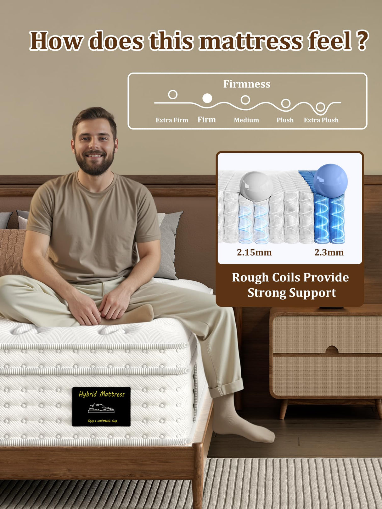 BedStory Full Mattress, Medium Firm, 14 Inch Hybrid Mattress with Excellent Support, Relieve Back Pain, Cooling Gel Memory Foam & Pocket Spring, Fiberglass-Free & CertiPUR-US, No Odor, in a Box BedStory